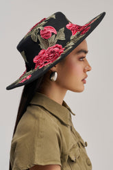 ALIYA FLORAL BRIM HAT