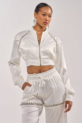 CALL BACK SATIN BOMBER