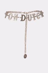 VON DUTCH RHINESTONE CHAIN BELT