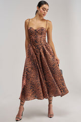 CHEETAH SISTERS MIDI DRESS