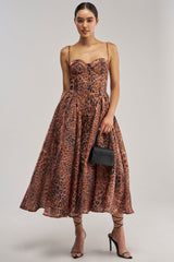 CHEETAH SISTERS MIDI DRESS