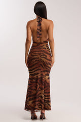 PRESSURE STAYS ON CHEETAH MIDI DRESS