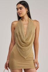 ELECTRIC GLOW WOVEN MINI DRESS