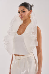 EXTRA BANDAGE RUFFLE BLOUSE