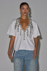 TOO DEEP RHINESTONE TEE