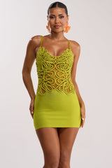 ANYTHING BUT BASIC MINI DRESS IN GREEN