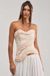 WHITE HOT SATIN CORSET