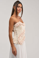 WHITE HOT SATIN CORSET