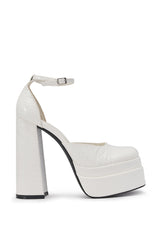 AZALEA WANG YUFFIE WHITE CROC PLATFORM PUMP
