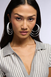 HOLY HOOP EARRING IN WHITE