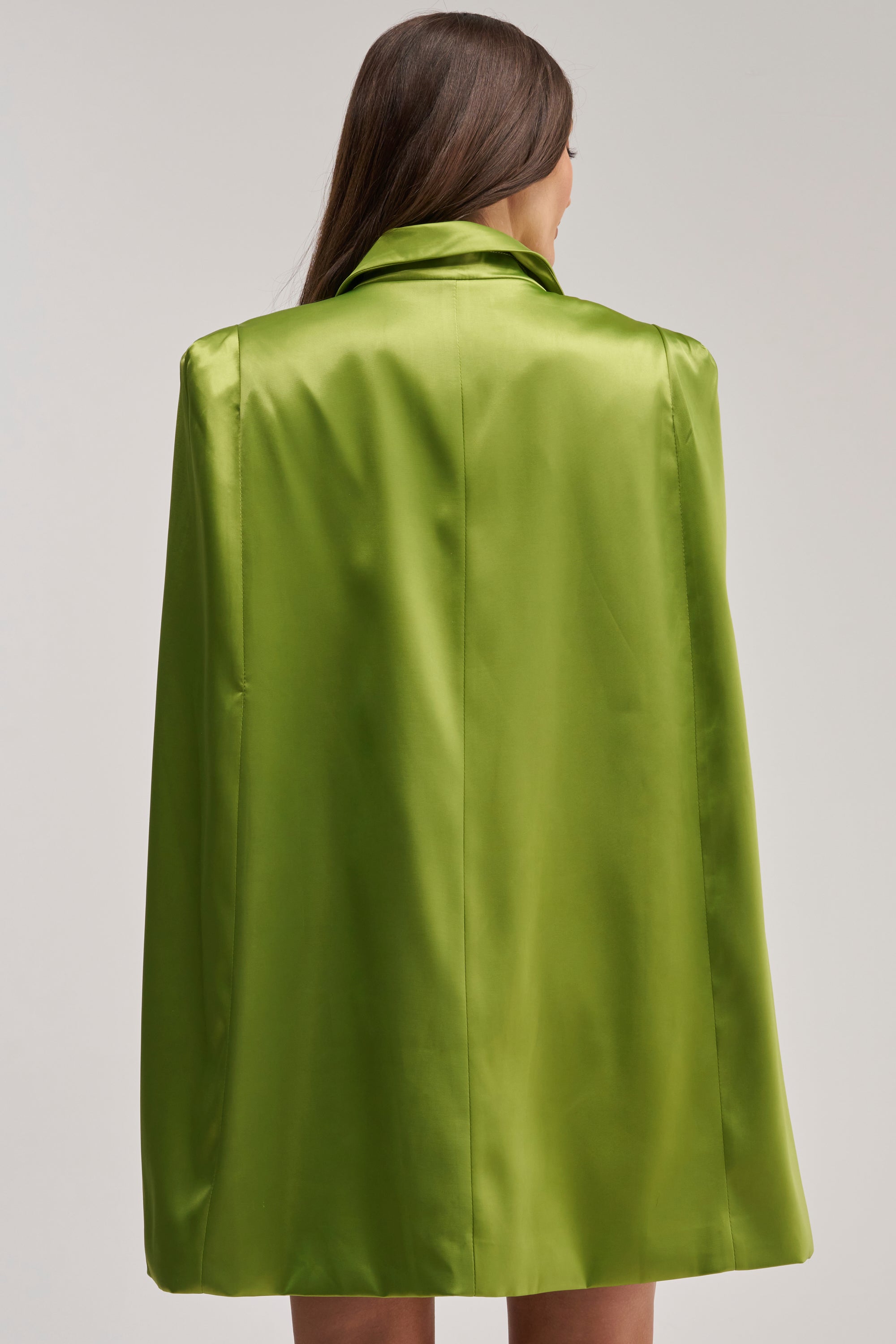 IMANI CAPE SLEEVE BLAZER DRESS IN GREEN