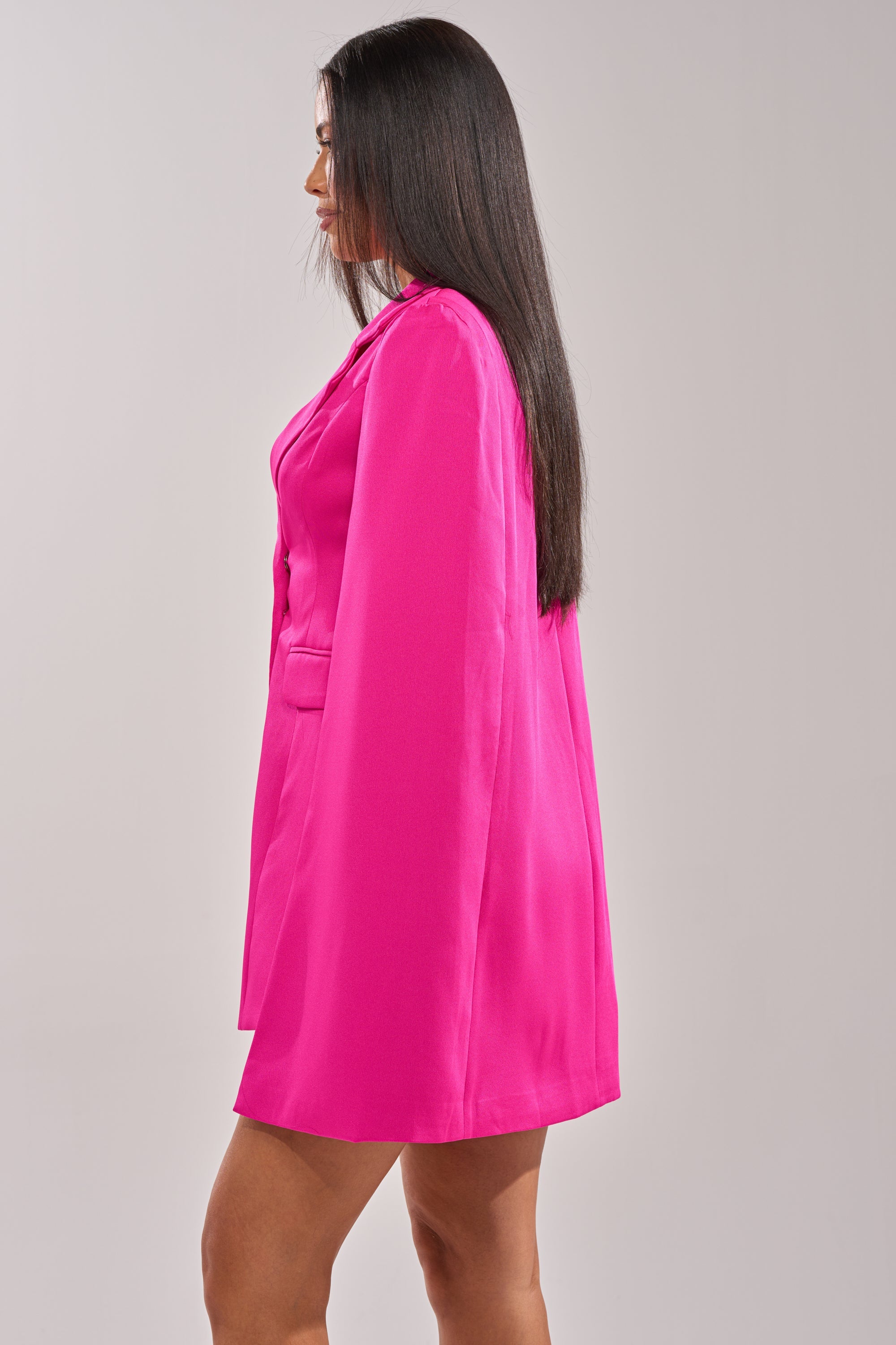 A LA MODE MINI BLAZER DRESS IN PINK
