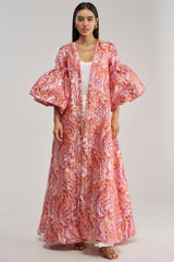 PINK SORBET BROCADE DUSTER