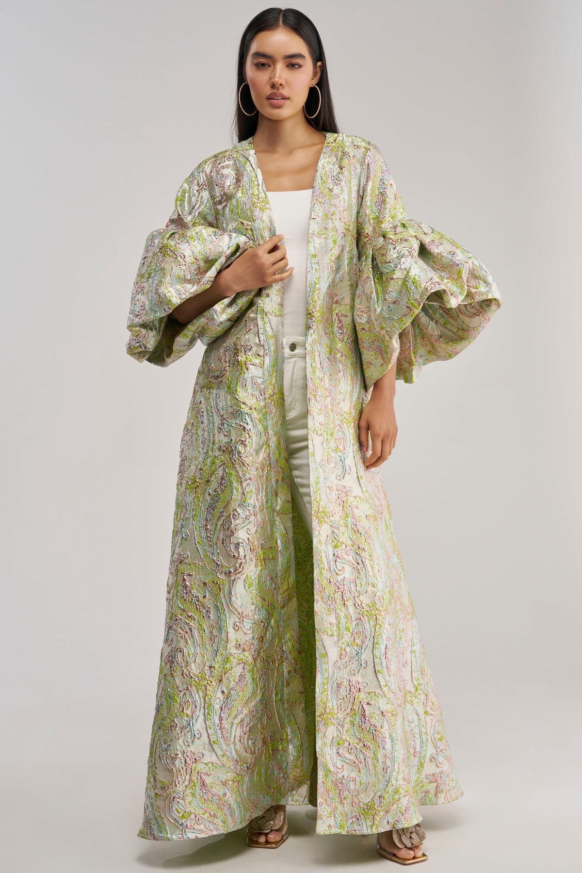 KEY LIME BROCADE DUSTER
