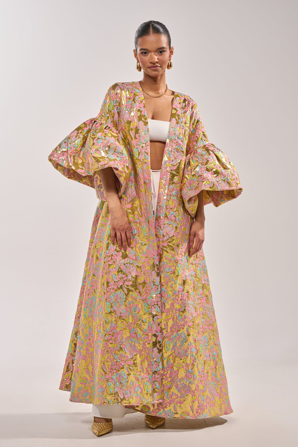 LEMON DROP BROCADE DUSTER