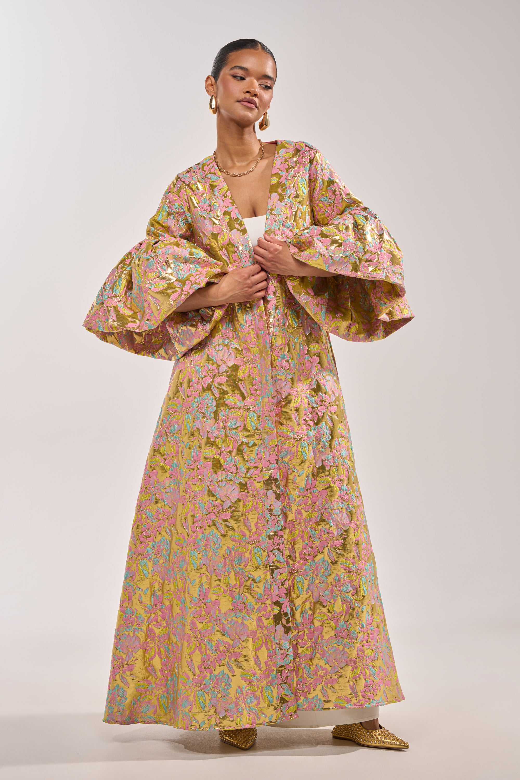 LEMON DROP BROCADE DUSTER