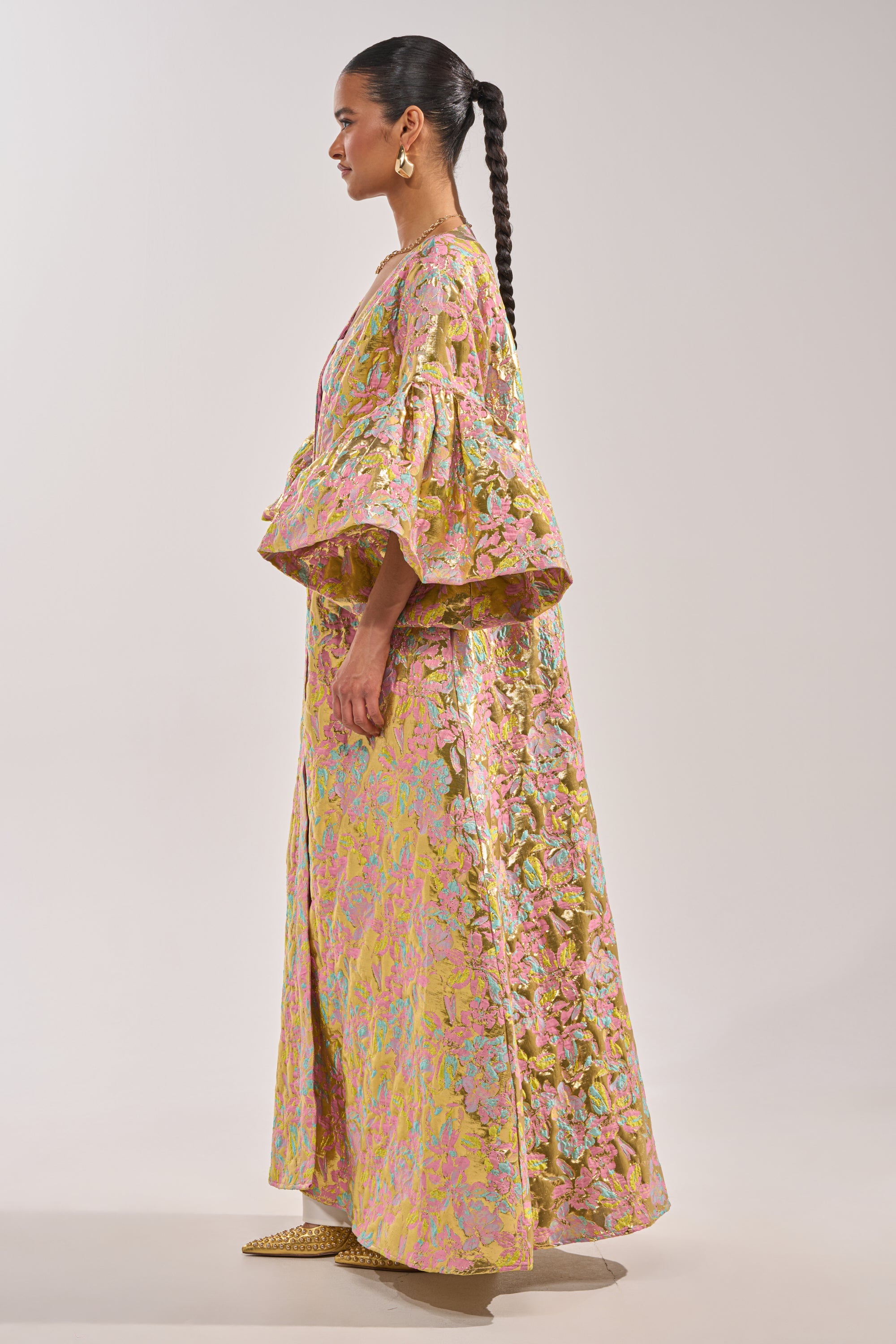 LEMON DROP BROCADE DUSTER
