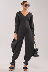 COMFY COZY JUMPSUIT IN BLACK