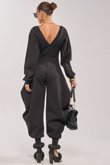 COMFY COZY JUMPSUIT IN BLACK
