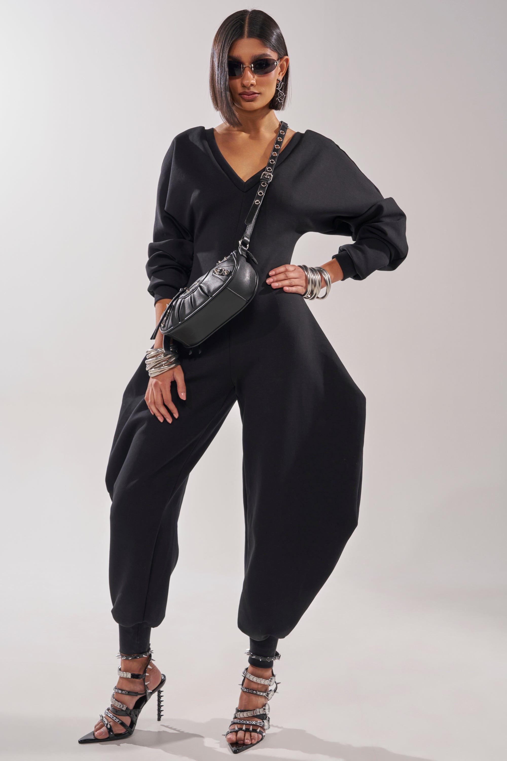 COMFY COZY JUMPSUIT IN BLACK