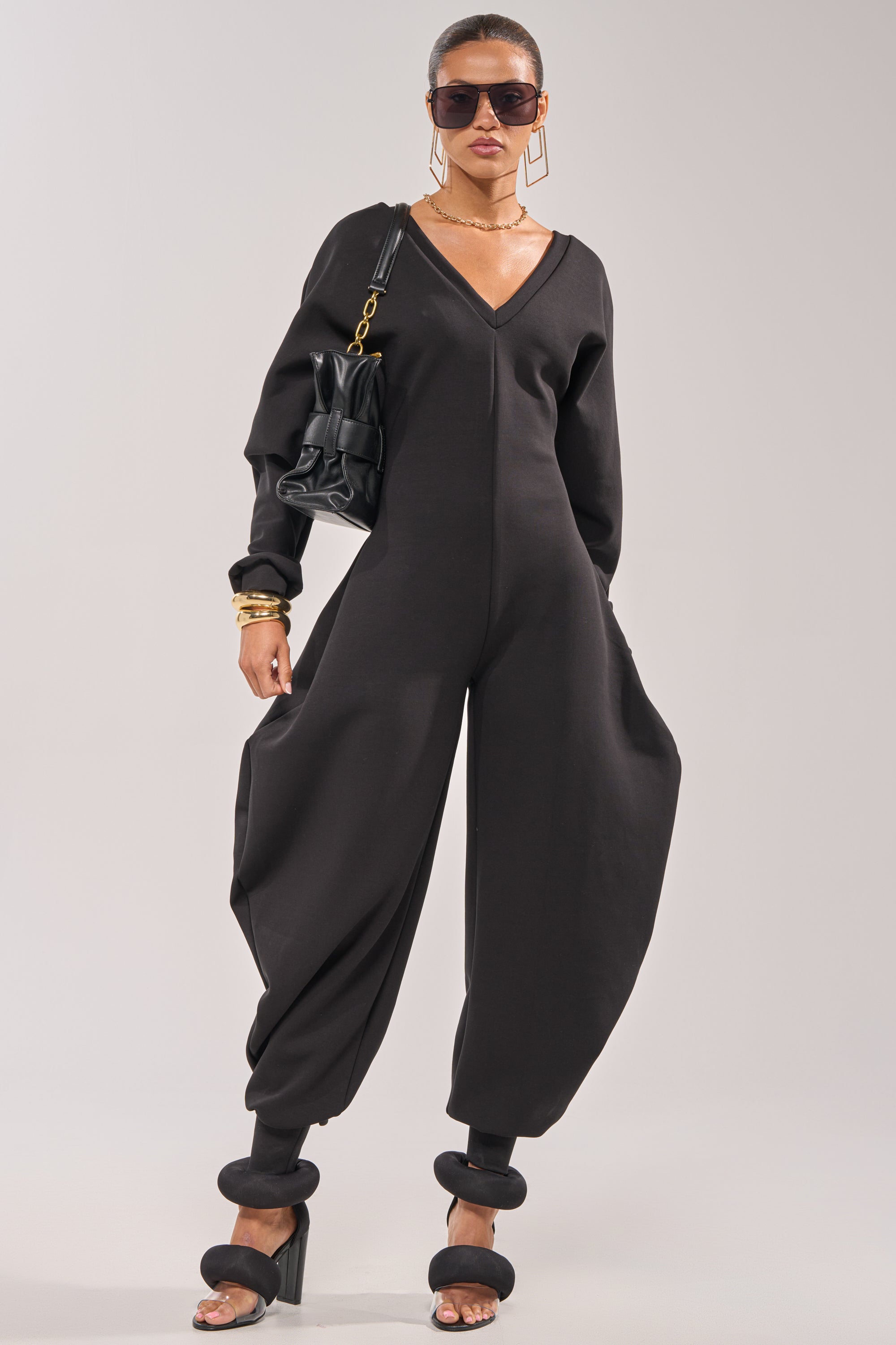 COMFY COZY JUMPSUIT IN BLACK