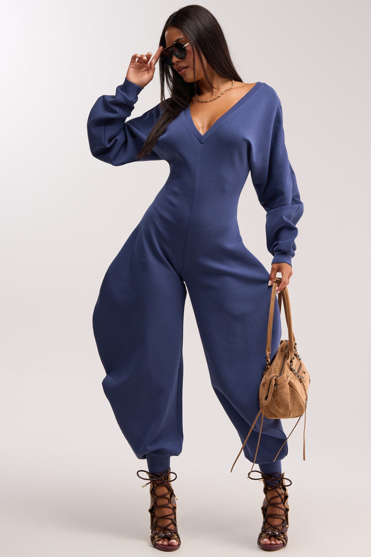 COMFY COZY JUMPSUIT IN NAVY