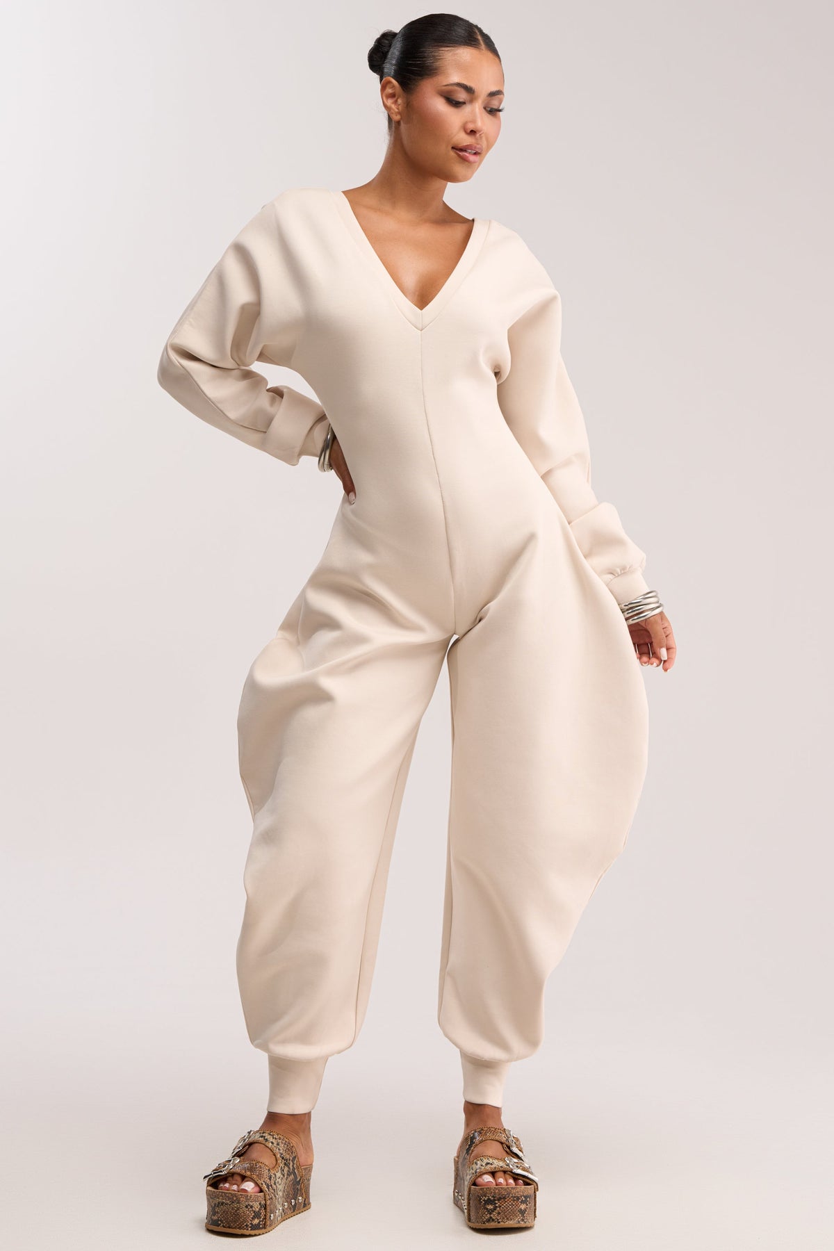 COMFY COZY JUMPSUIT IN IVORY