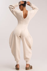 COMFY COZY JUMPSUIT IN IVORY