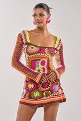 CABANA CROCHET MINI DRESS