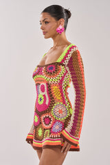 CABANA CROCHET MINI DRESS