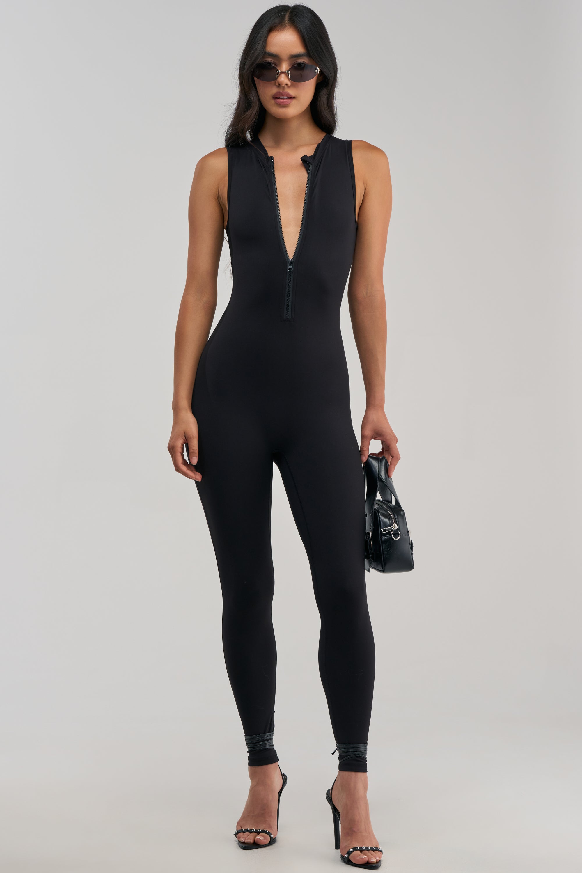 HANNAH HIGH NECK FITTED SLEEVELESS JUMPSUIT