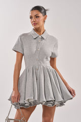 AVERY SHORT SLEEVE FRENCH TERRY MINI DRESS