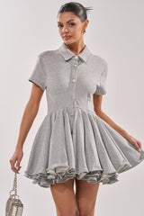 AVERY SHORT SLEEVE FRENCH TERRY MINI DRESS