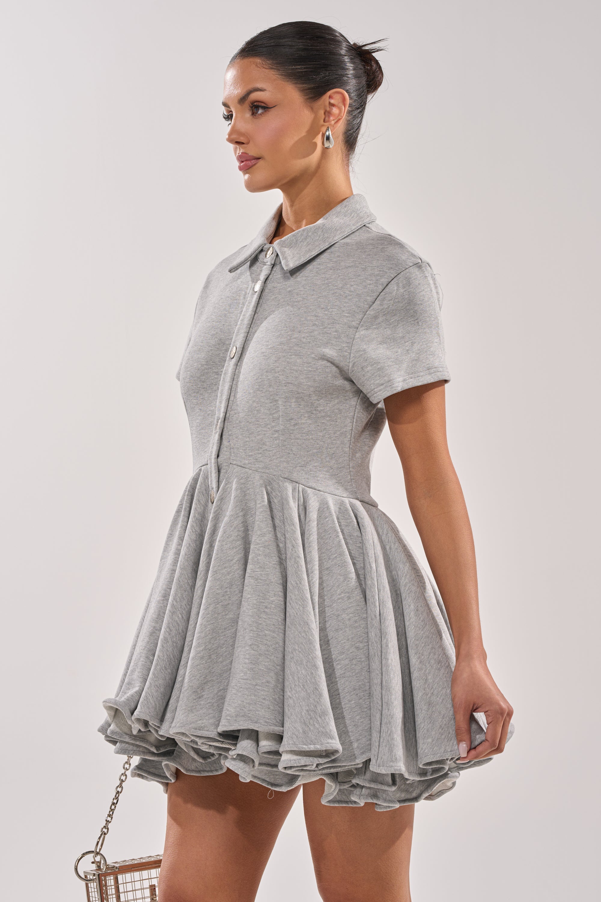AVERY SHORT SLEEVE FRENCH TERRY MINI DRESS