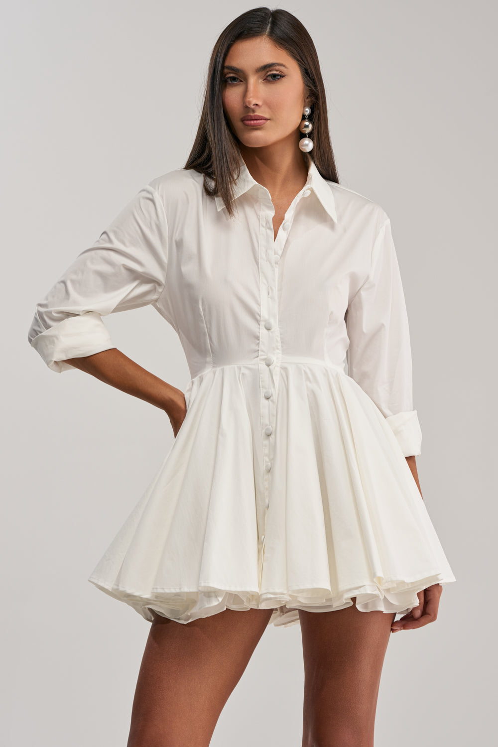 THE IT GIRL POPLIN MINI DRESS