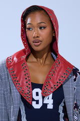 BUCKLE UP PU HEADSCARF
