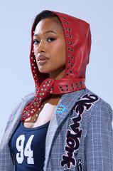 BUCKLE UP PU HEADSCARF