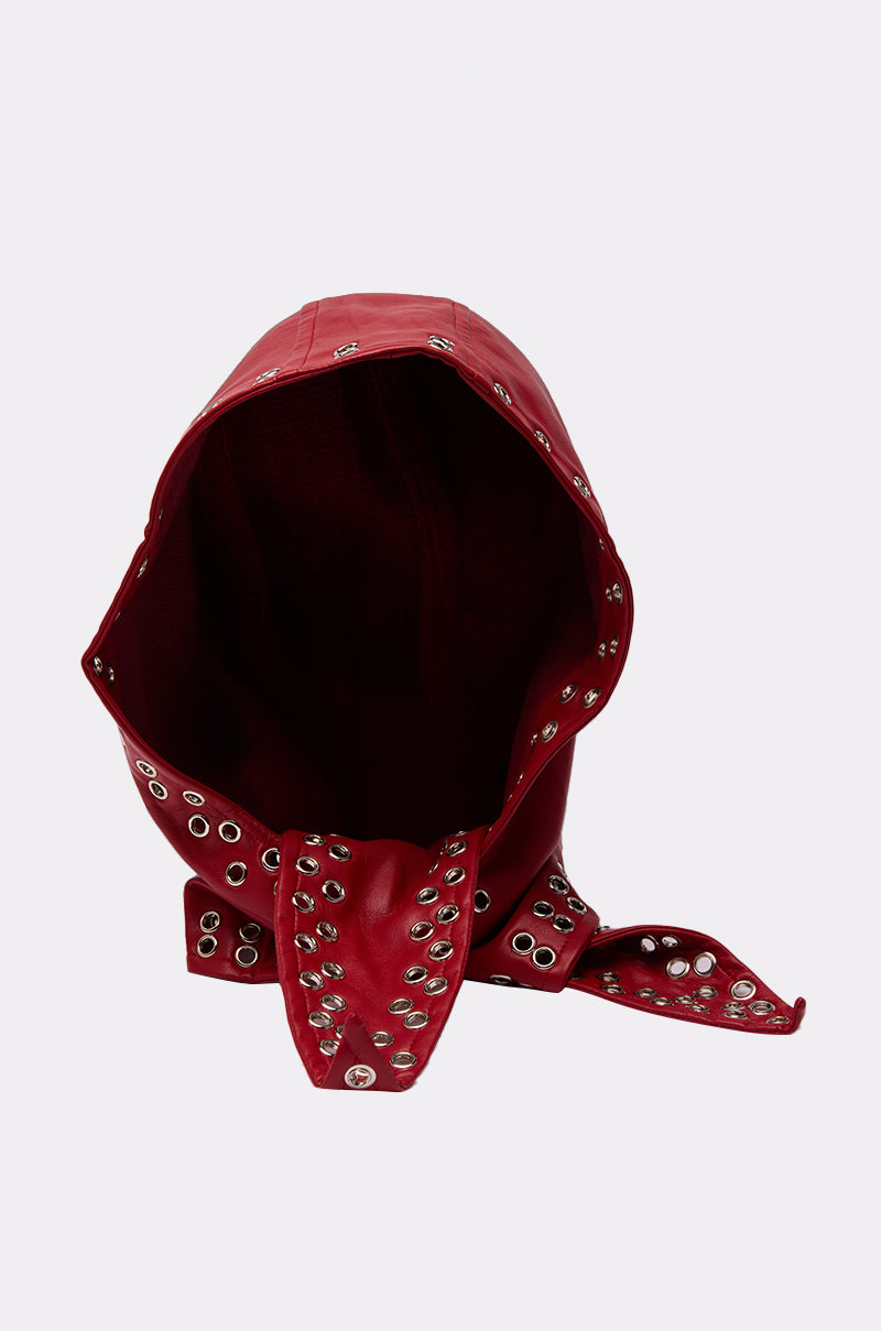 BUCKLE UP PU HEADSCARF