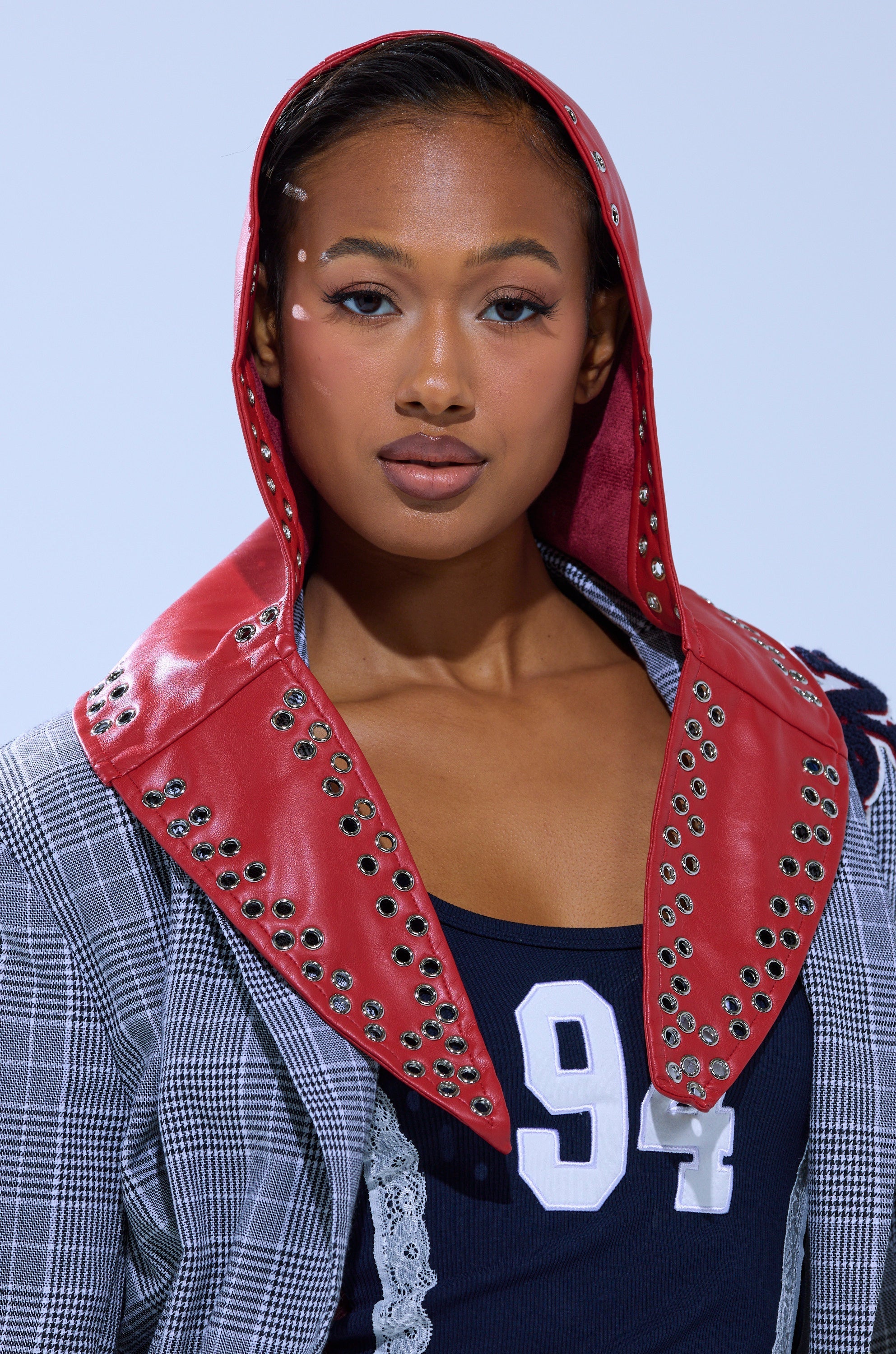 BUCKLE UP PU HEADSCARF