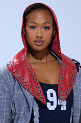 BUCKLE UP PU HEADSCARF