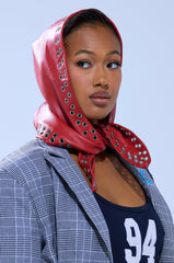 BUCKLE UP PU HEADSCARF