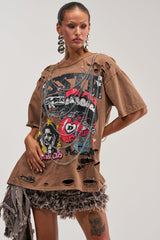 CHAOS CLUB OPEN BACK GRAPHIC TEE