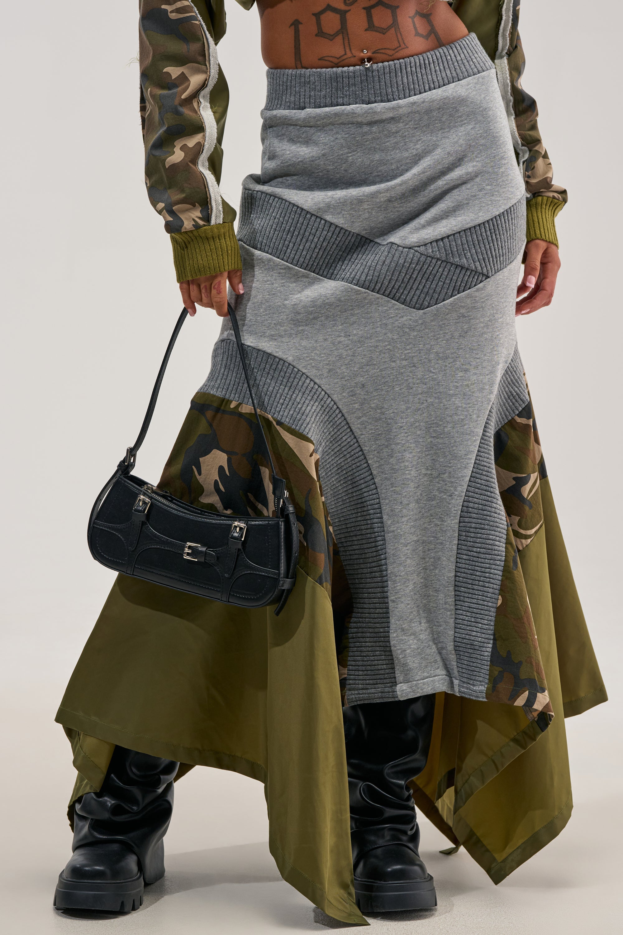 INES COLORBLOCKED MAXI SKIRT