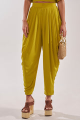 READY TO DANCE SLINKY PANT IN CHARTREUSE