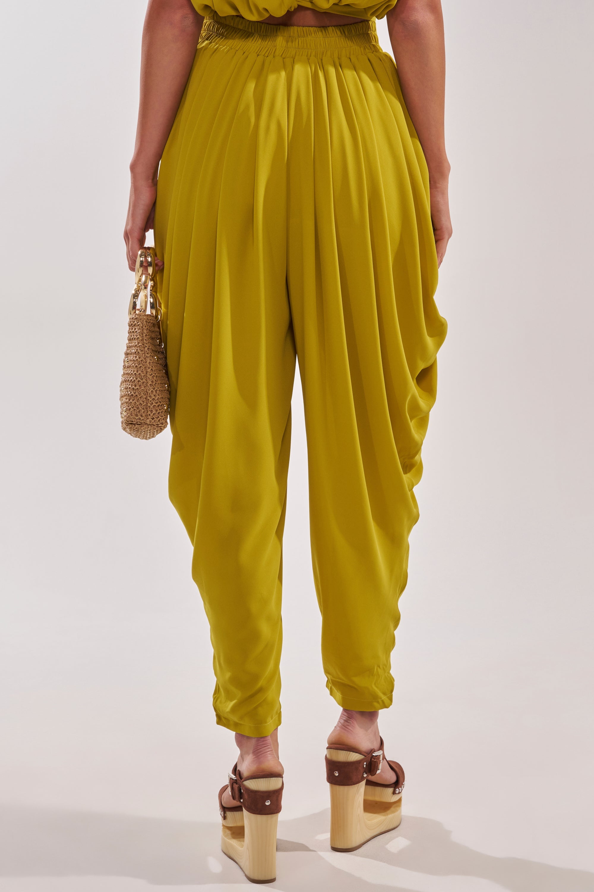 READY TO DANCE SLINKY PANT IN CHARTREUSE