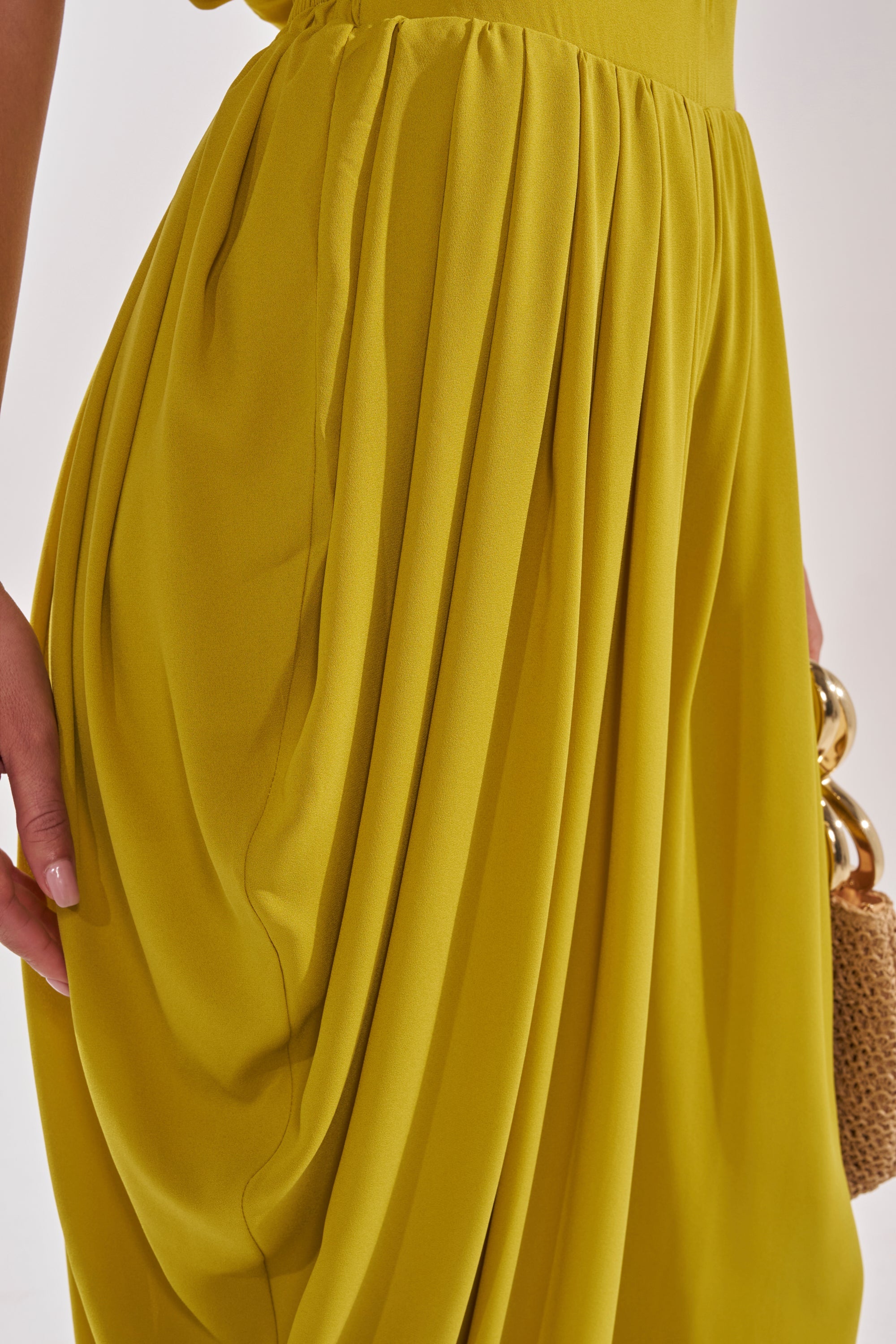 READY TO DANCE SLINKY PANT IN CHARTREUSE
