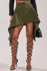 MAEVE MINI SKIRT IN OLIVE