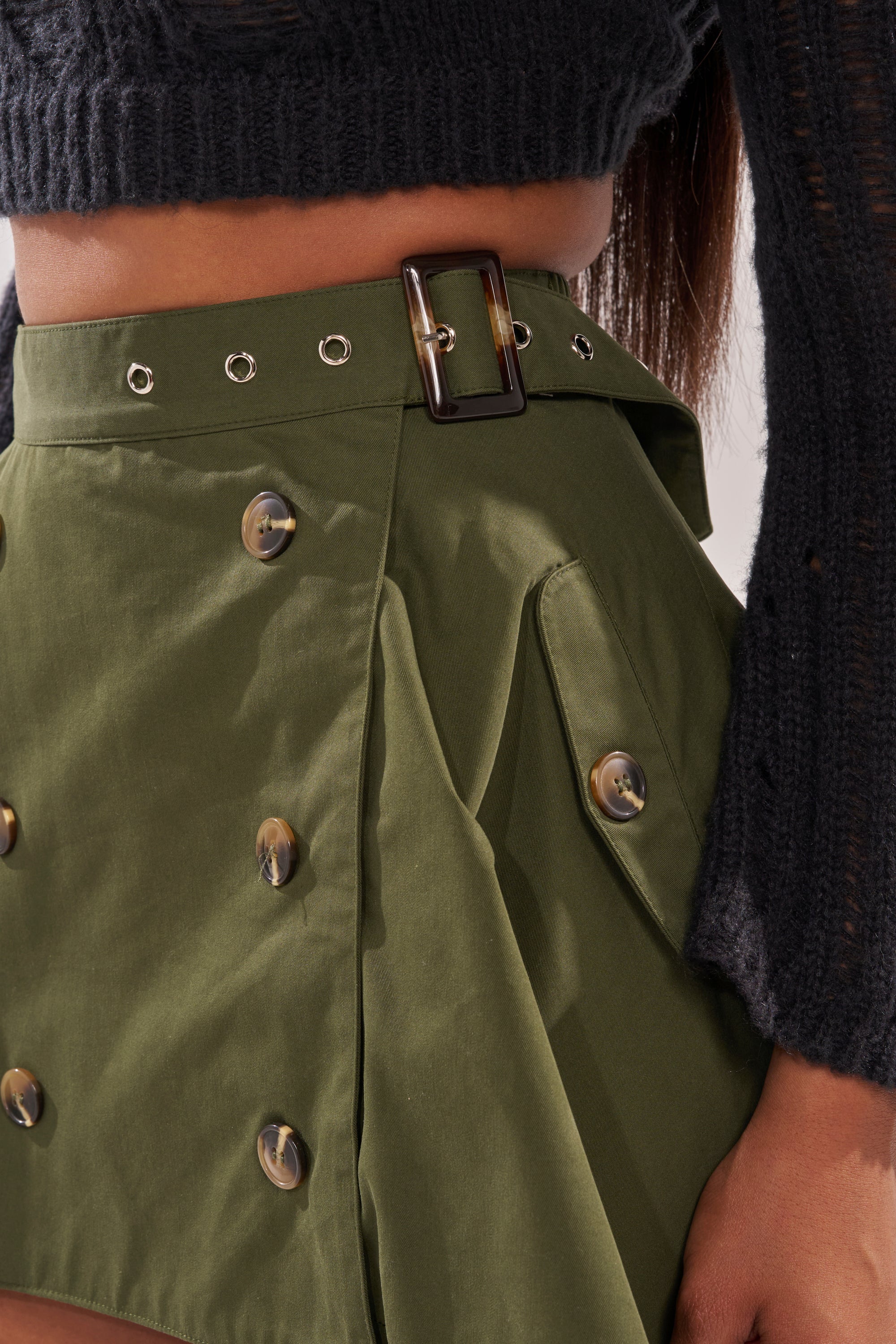 MAEVE MINI SKIRT IN OLIVE