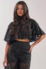 QUEEN B LACE BUTTON DOWN