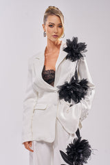 IN FULL BLOOM APPLIQUE BLAZER